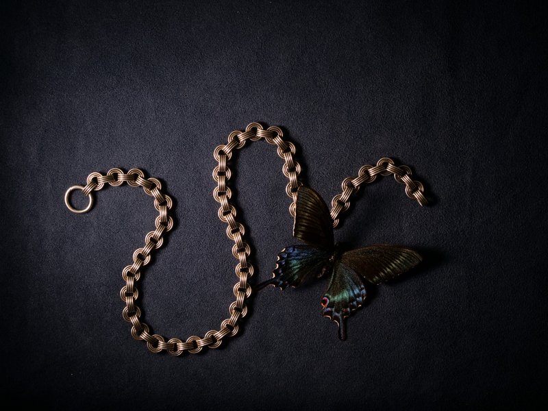 Sterling Silver Geometric Line Necklace, Victorian Era, United Kingdom, Second Half of the 19th Century - สร้อยคอ - เงิน สีเงิน