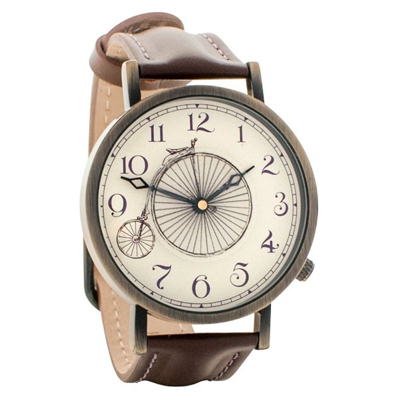European retro bicycle neutral watch - Women's Watches - Other Metals Brown