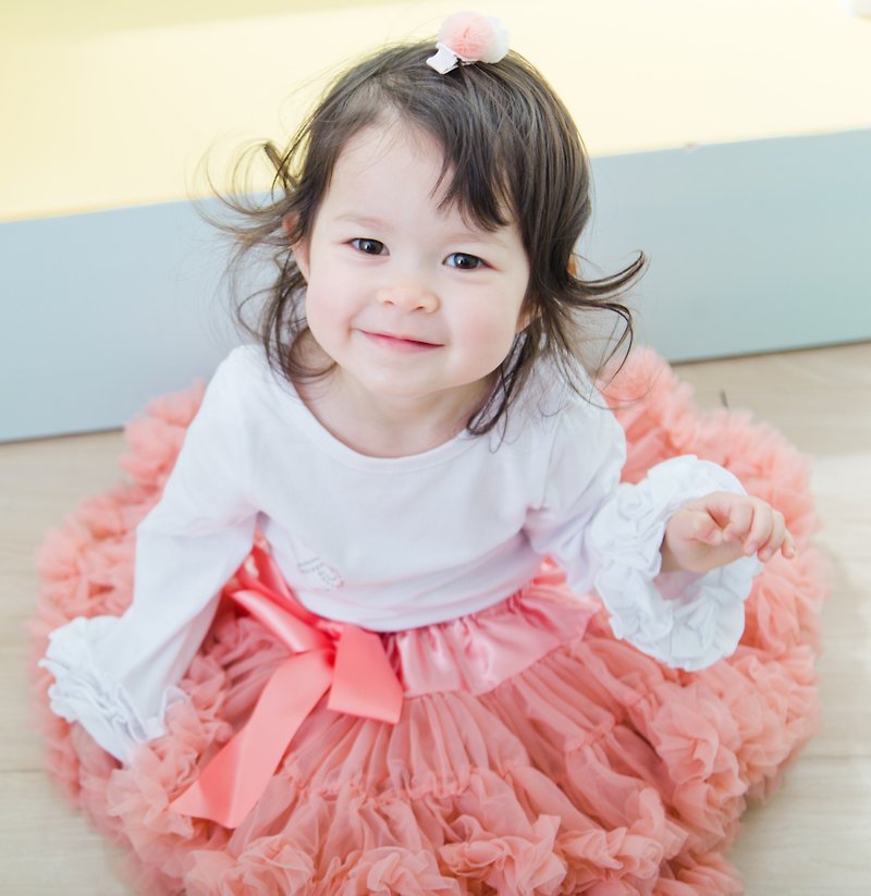 Cutie Bella romantic and beautiful tutu skirt Coral - Kids' Dresses - Polyester 