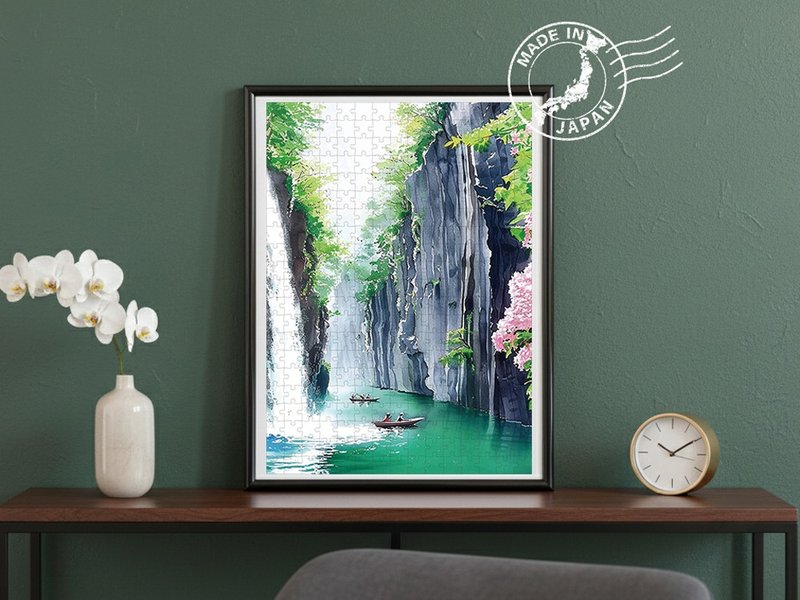 日本手工製拼圖・高千穗峽、宮崎・日本風景・送禮、擺設、裝飾 - 壁貼/牆壁裝飾 - 紙 