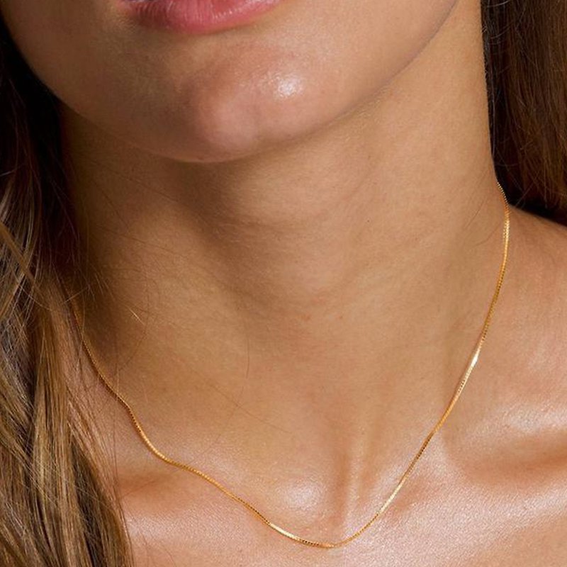 【CReAM】Chloe Silver-plated 18K gold delicate nude chain necklace/universal chain (gold/ Silver/ Rose Gold) - Necklaces - Other Metals 