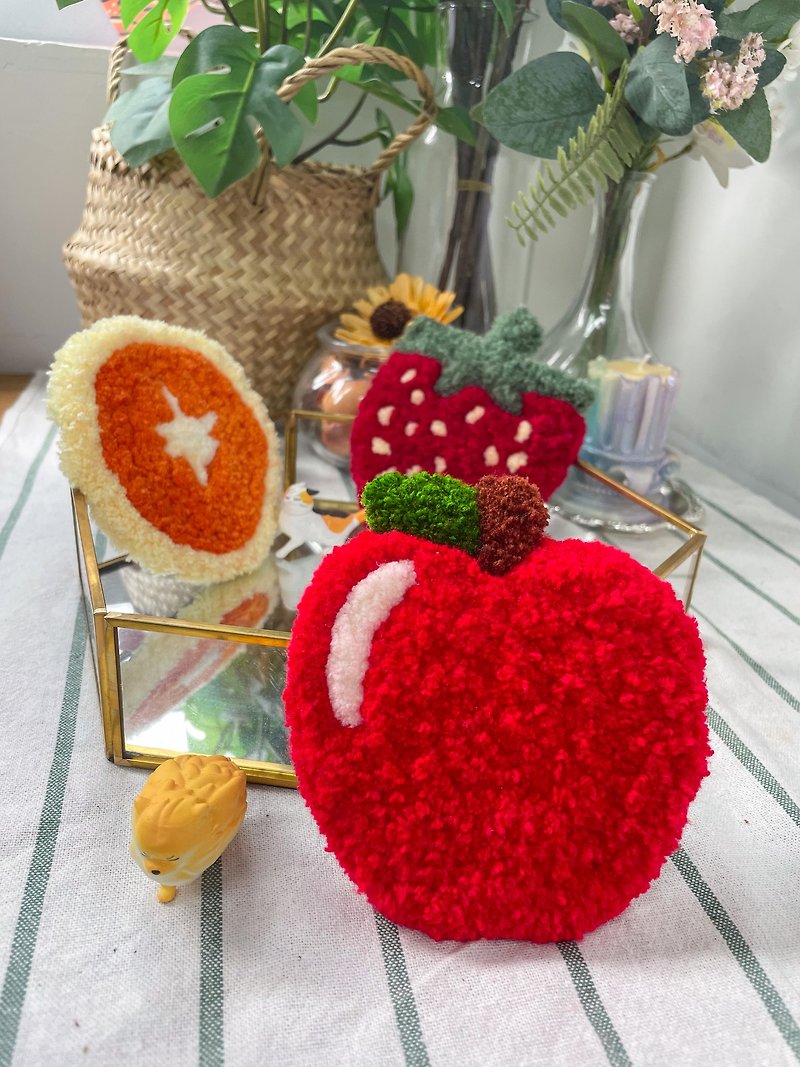 Fruits Handmade Tufted Coaster - Items for Display - Cotton & Hemp 