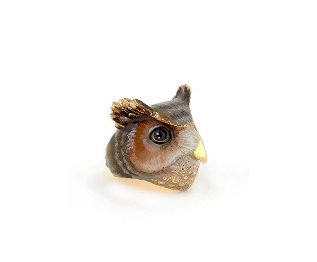 Great popular horned owl ring