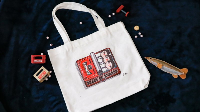 Salaryman Can - 'Isolation in Can' series tote bag - กระเป๋าถือ - วัสดุอื่นๆ 