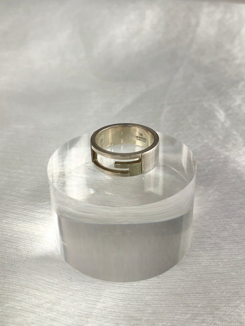 【 日本直送　名牌中古包 】GUCCI グッチ リング シルバー カットアウト SILVER925 vintage ヴィンテージ オールド f5zbnd - 戒指 - 純銀 銀色