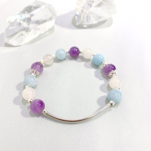 Ops手工飾品設計 Ops Aquamarine bracelet- 海水藍寶/紫水晶/粉晶/粉嫩/幸運/禮物