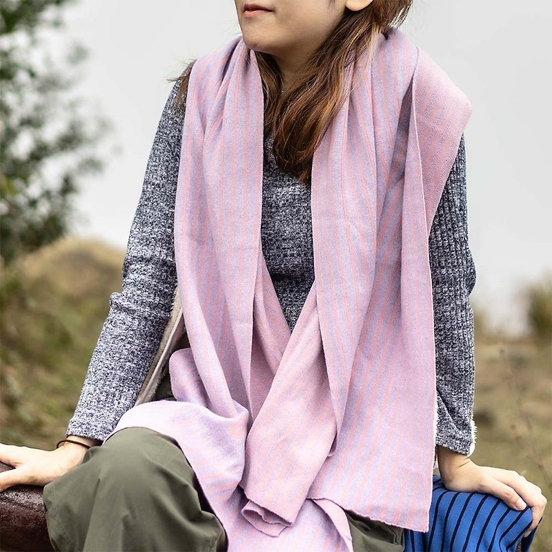 customised scarf | unique design - Knit Scarves & Wraps - Cotton & Hemp Pink