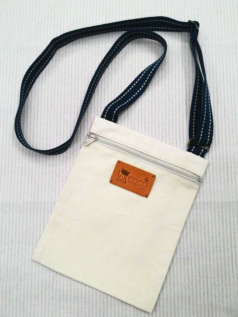 無印帆布斜背袋包(印刷 蝶谷巴特 素材)SDL01 - 側背包/斜背包 - 棉．麻 