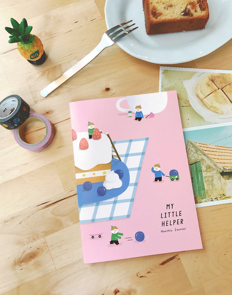 Dimeng Qi My Little Helper month program of the [cake] - Notebooks & Journals - Paper Pink