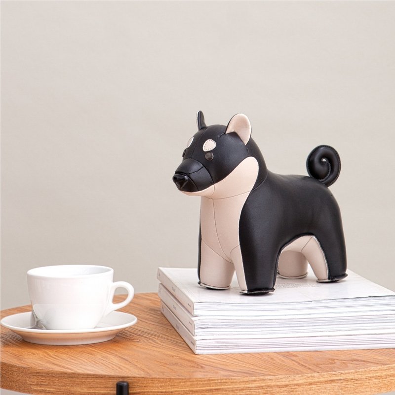 Zuny - Shiba Inu - Bookend - Items for Display - Faux Leather Multicolor