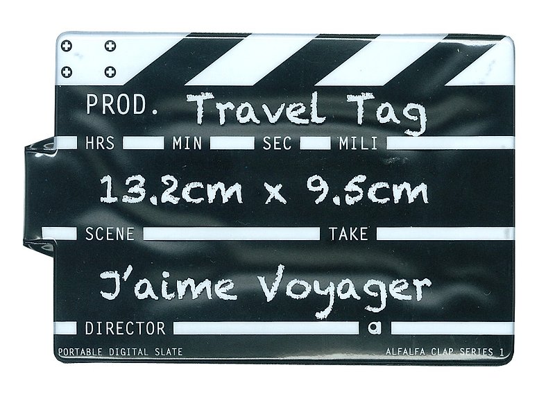 Director clap Travel tag - Black - ป้ายสัมภาระ - พลาสติก สีดำ