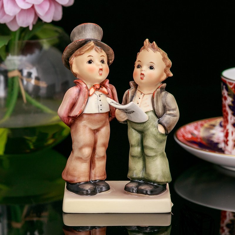 German-made Goebel Hummel doll Tianlai Duo ceramic collection ornaments doll sculpture - ตุ๊กตา - เครื่องลายคราม 