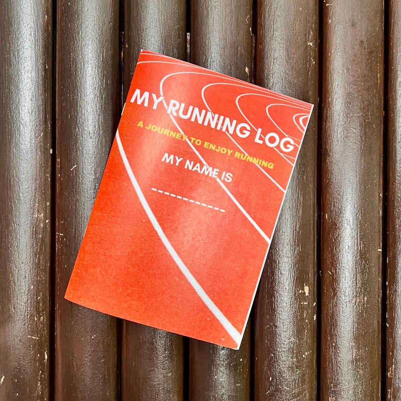 跑步日誌 Run Training Log Book - 筆記本/手帳 - 紙 橘色