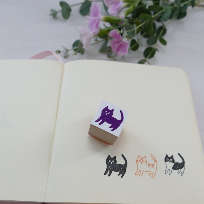 Stamp Black Cat - ตราปั๊ม/สแตมป์/หมึก - ไม้ ขาว