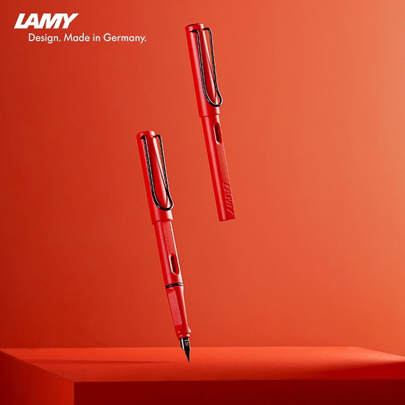 LAMY Global Limited Chinese Character Nib Pen Gift Box / Safari Hunter Series - Matte Red - Fountain Pens - Plastic 