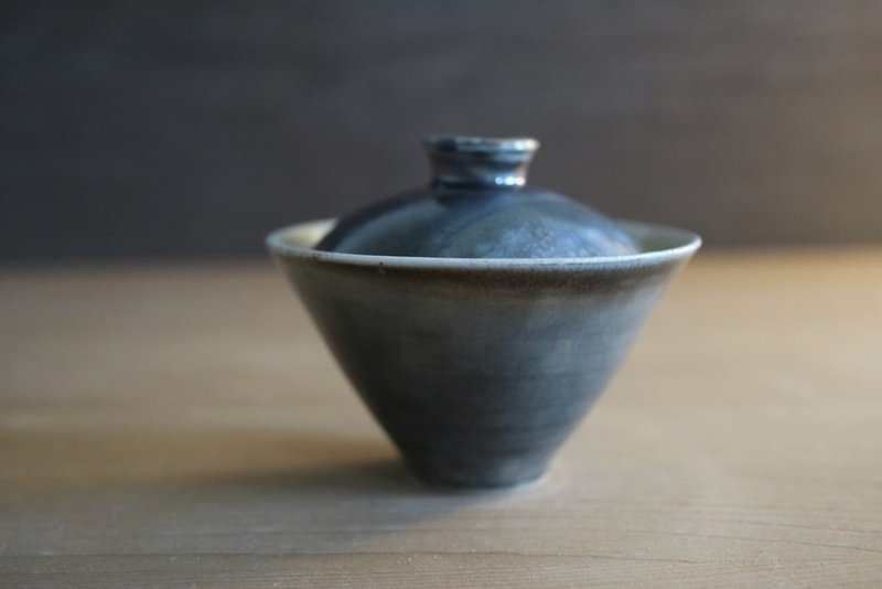 方方土 柴燒蓋碗 - 茶壺/茶杯/茶具 - 瓷 灰色