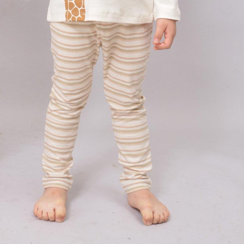 [Ecoolla] Organic Cotton Leg Pants_Color Cotton Strips|Made in Taiwan| - กางเกง - ผ้าฝ้าย/ผ้าลินิน 