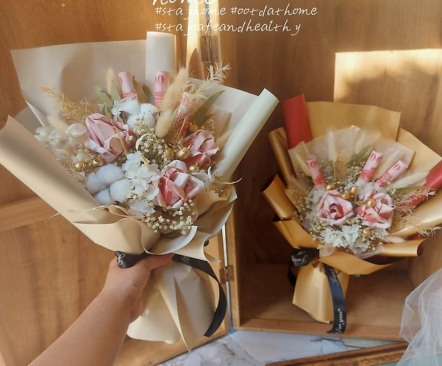 Tanabata Bouquet/Money Flower Bouquet/Banknote Bouquet/Cash Bouquet/Valentine's  Day Bouquet/Mother's Day Bouquet - Shop hellogreen Dried Flowers & Bouquets  - Pinkoi