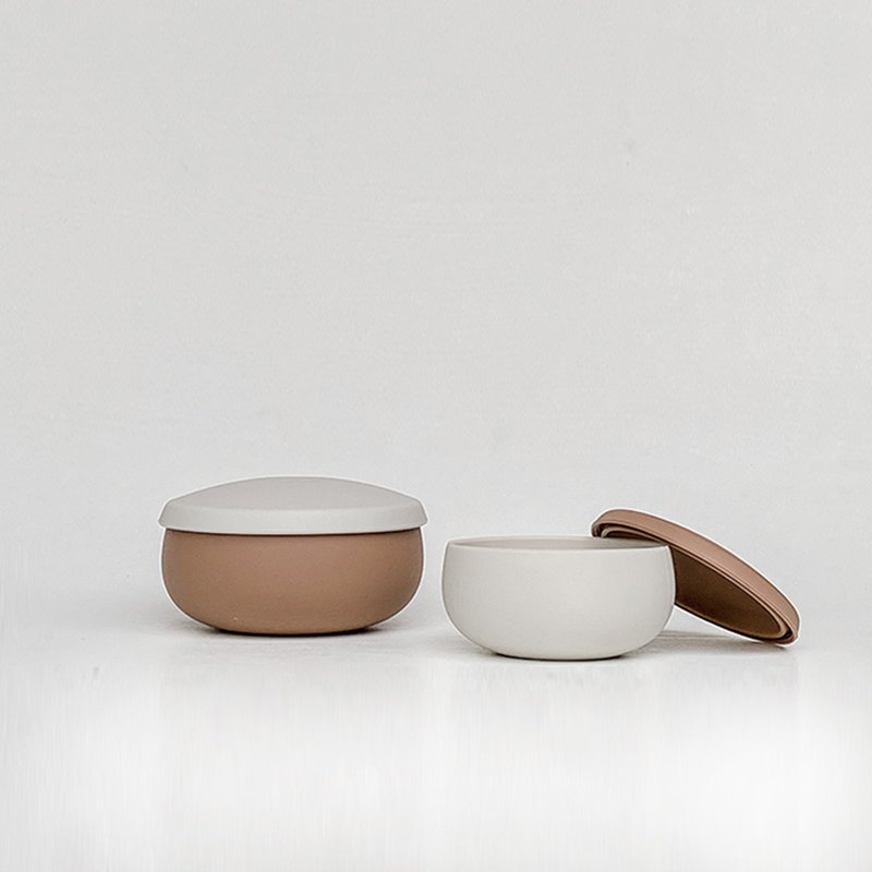 100% Silicone Sustainable Tableware / Double Set / Chestnut Brown - ถ้วยชาม - ซิลิคอน 