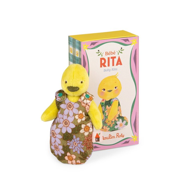 France Moulin Roty Les Cachottiers Collection Baby Duck Rita Doll Gift Box - ของเล่นเด็ก - เส้นใยสังเคราะห์ หลากหลายสี