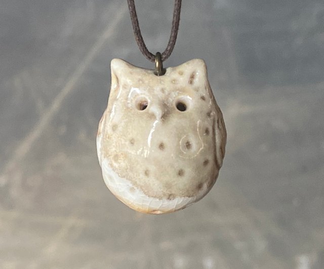 Wood shops Fired Porcelain Necklace