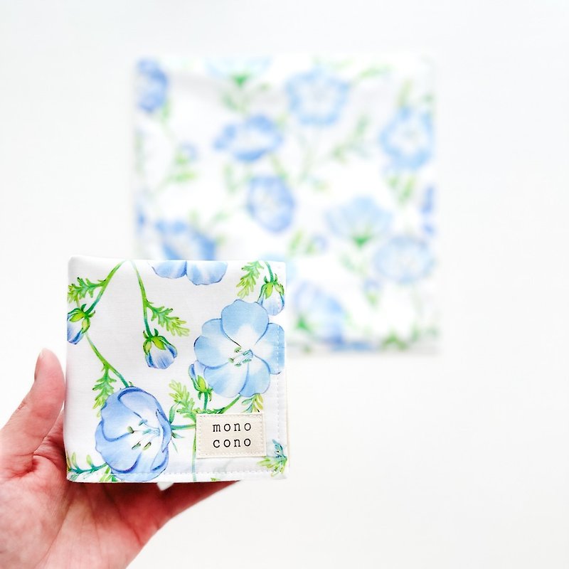 Nemophila Cotton Gauze Handkerchief Made in Japan Cotton Fabric + Organic Cotton Gauze - Handkerchiefs & Pocket Squares - Cotton & Hemp Multicolor