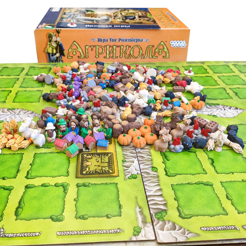 與 Agricola 棋盤遊戲兼容的豪華資源代幣全套。 - 桌遊/卡牌 - 其他材質 