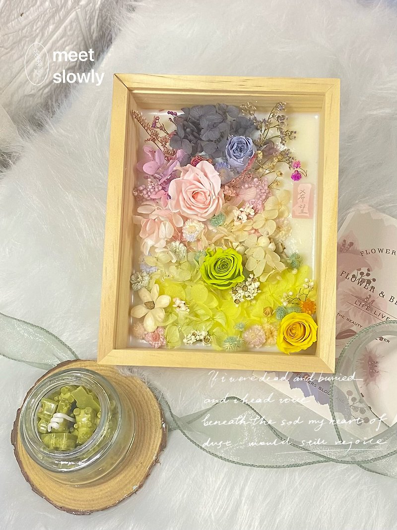 Preserved flower frame Wax - Picture Frames - Wood 
