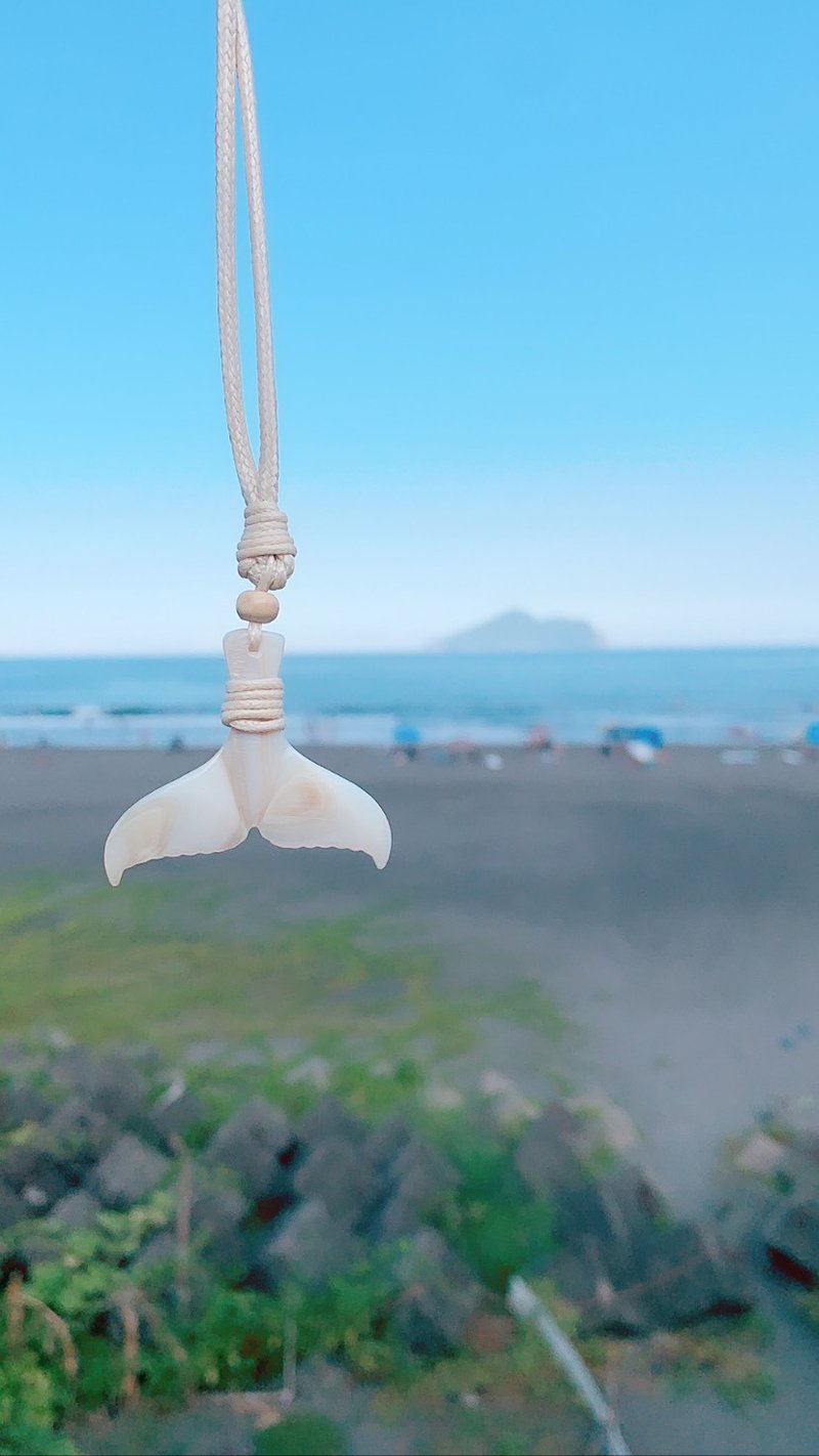 Shell Whale Tail Necklace│Sea y'all Guardian Whale Falling Necklace, a symbol of eternal guardianship - สร้อยคอ - วัสดุอื่นๆ 