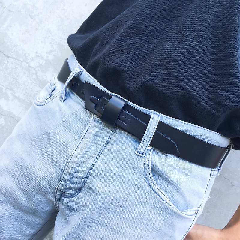 Headless belt Italian vegetable tanned cowhide original design patent certified belt belt gift - เข็มขัด - หนังแท้ 