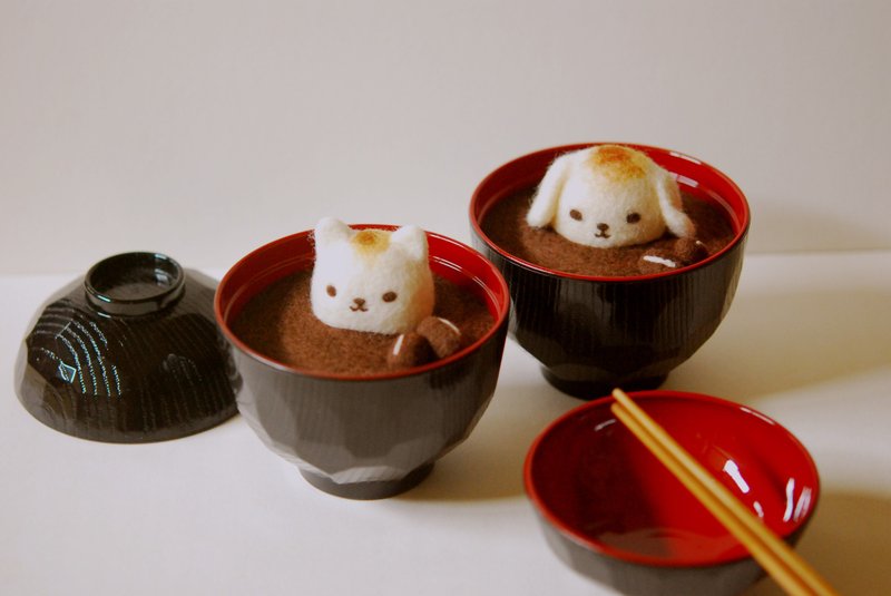 小動物濃湯系列│　紅豆年糕湯　--最後 1 件-- - 擺飾/家飾品 - 羊毛 透明
