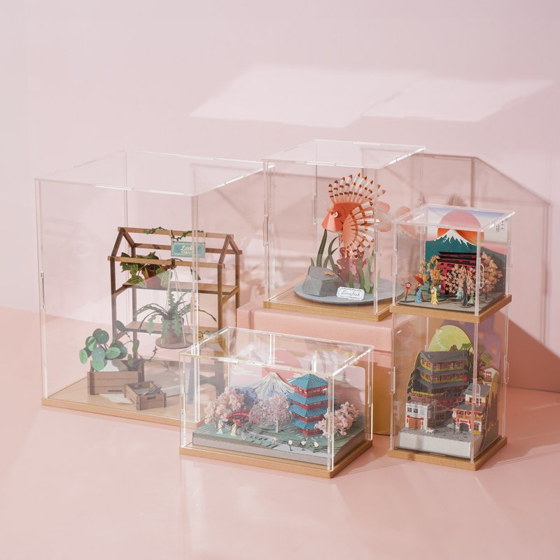 Transparent Display Box - Detachable & Stackable PaperNthought - Wood, Bamboo & Paper - Plastic 