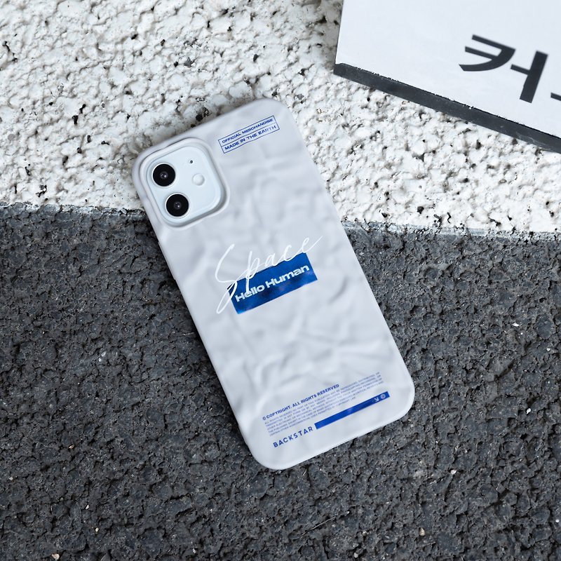 塑膠 手機殼/手機套 - BackStar 水泥褶皺iPhone手機殼 立體紋路 霧面軟殼