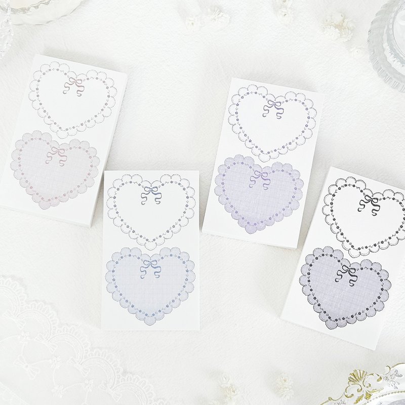 heart lace memo pad - Sticky Notes & Notepads - Paper 