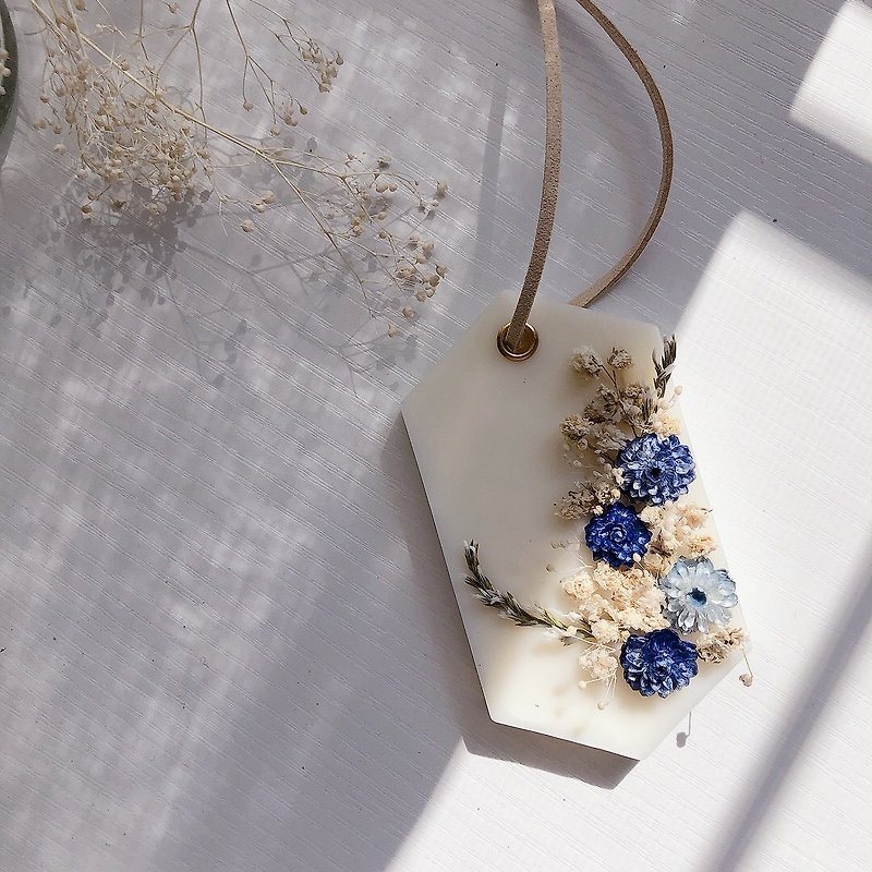 Dry Flower Design Fragrance Wax Brick-Quiet Blue (Hexagon) - น้ำหอม - ขี้ผึ้ง 