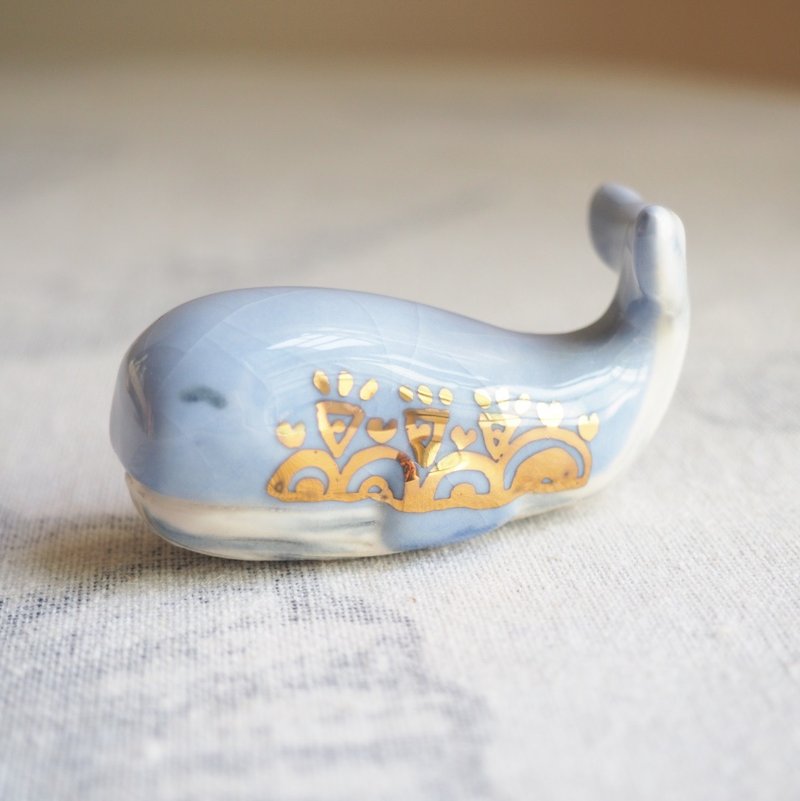 小鯨魚陶瓷擺飾 - 擺飾/家飾品 - 陶 藍色