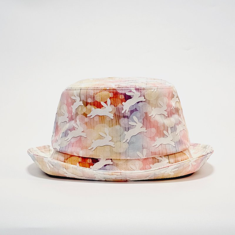 【HiGh MaLi】Classic fisherman hat-Psychedelic Rabbit#Sunshade#Sunscreen#Gift#Mid-Autumn Festival - หมวก - ผ้าฝ้าย/ผ้าลินิน หลากหลายสี