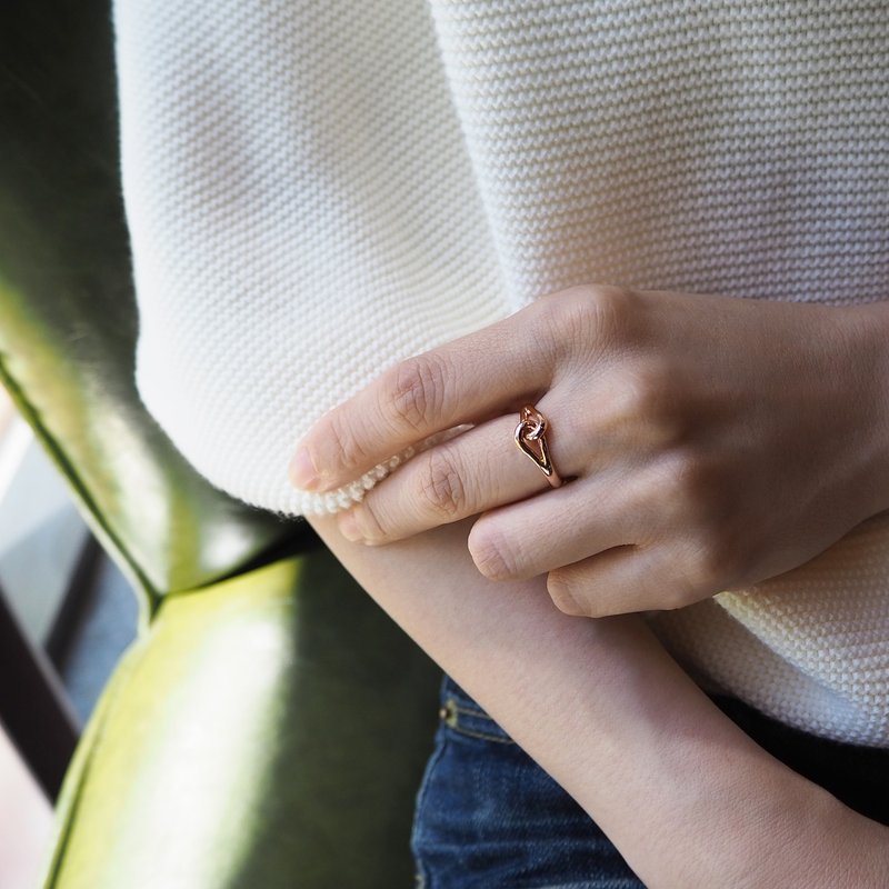 small knot ring k_小結戒k K金 婚戒 求婚戒 訂婚戒 限量 珠寶 - 戒指 - 玫瑰金 粉紅色