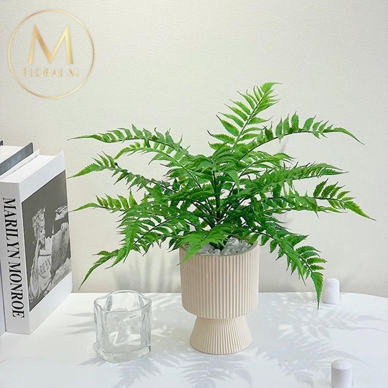 居家氛圍感波斯頓蕨仿真綠植 - 擺飾/家飾品 - 塑膠 金色