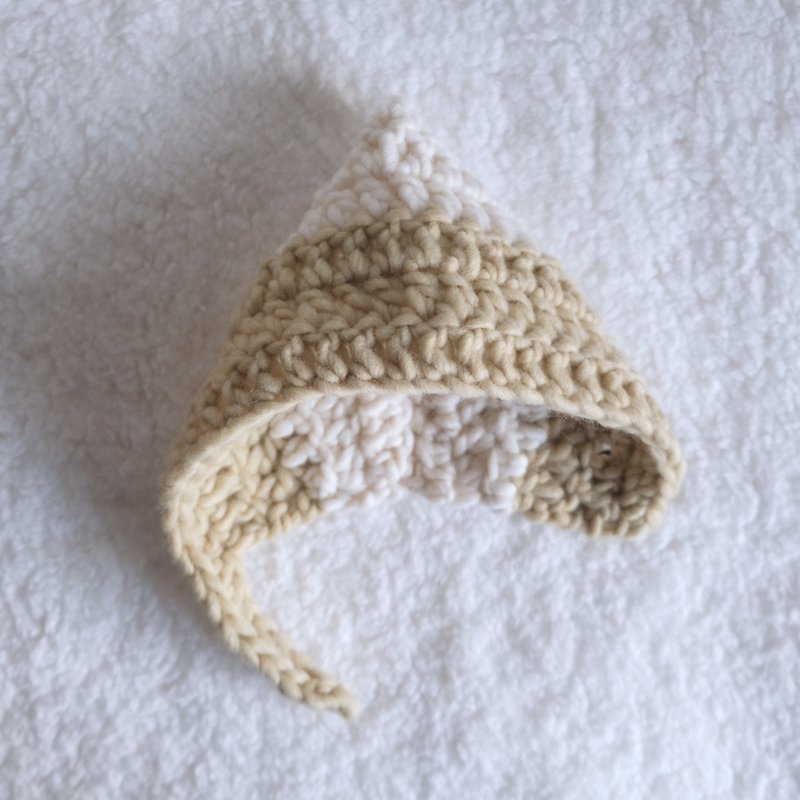 芽雪山小精靈蓋耳帽 - 嬰兒帽子/髮帶 - 羊毛 