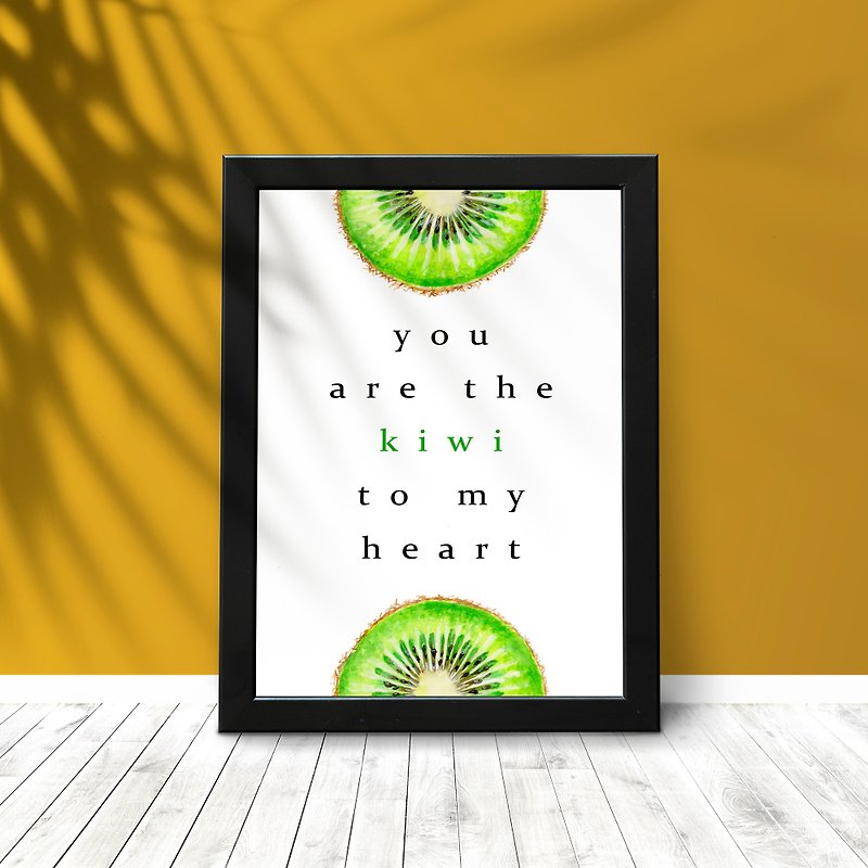 【Kiwi】Limited Edition Watercolor Print. Fruit Painting Valentine's Couple Gift. - Posters - Paper 