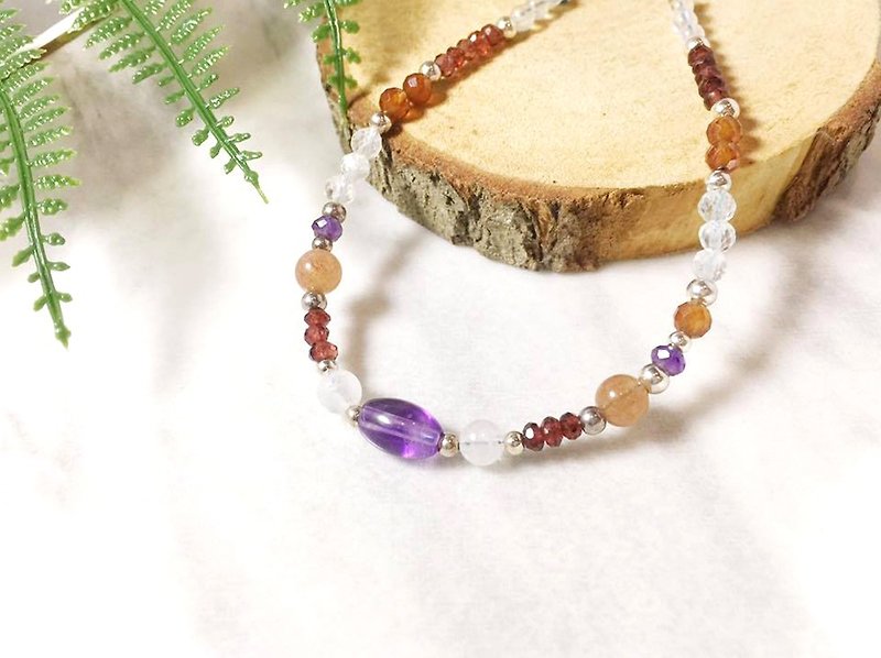 ::Festival Qualification:: MH sterling silver natural stone custom series _ Halloween - Bracelets - Crystal Purple