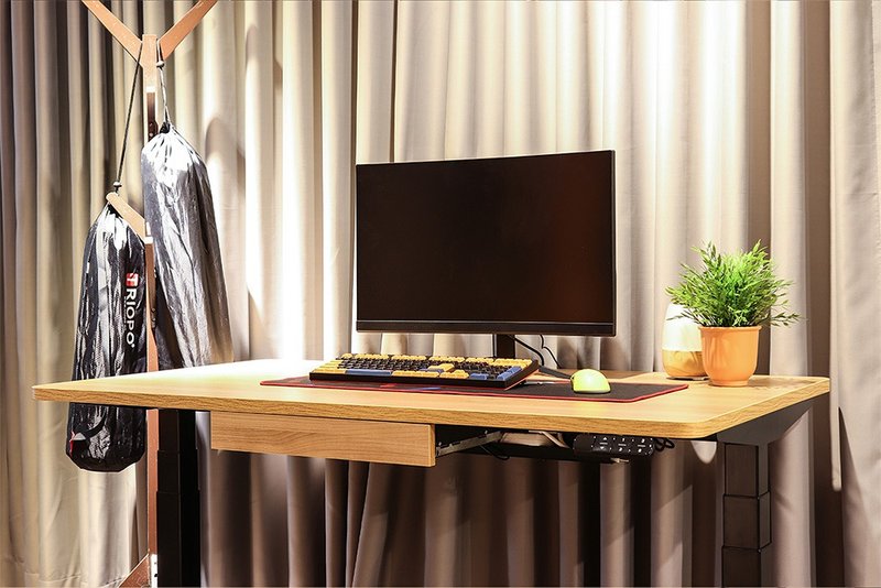 irocks D01-SL 140*80cm 電動升降桌+ 集線盒、抽屜 - 餐桌/書桌 - 其他材質 