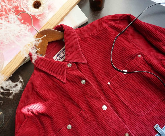 Restyle Transformation Vintage - Big Red Thick Corduroy Denim