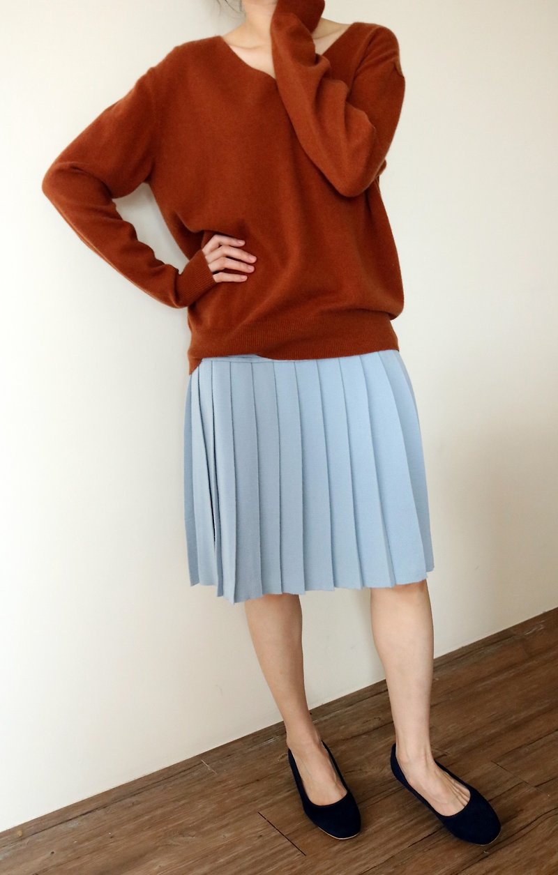 Hacien Skirt {Vintage} - 裙子/長裙 - 羊毛 藍色