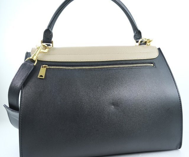 直営店‐CELINE‐ Trapeze ショルダークロスバッグ Celine Trapeze Grey Red Black Leather Small Top Handle