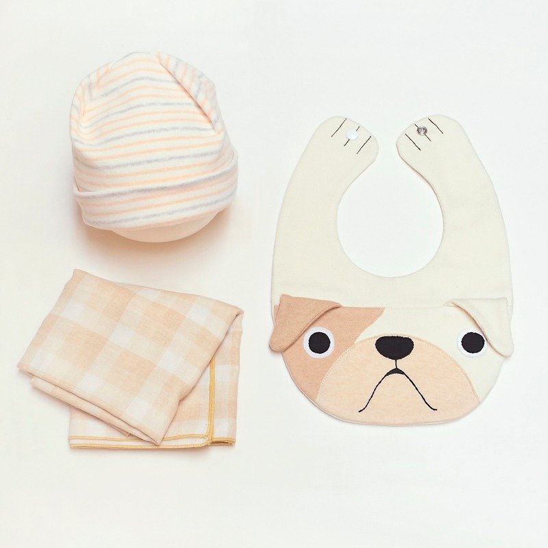 British Bulldog Miyeon gift box - Baby Gift Sets - Cotton & Hemp Brown