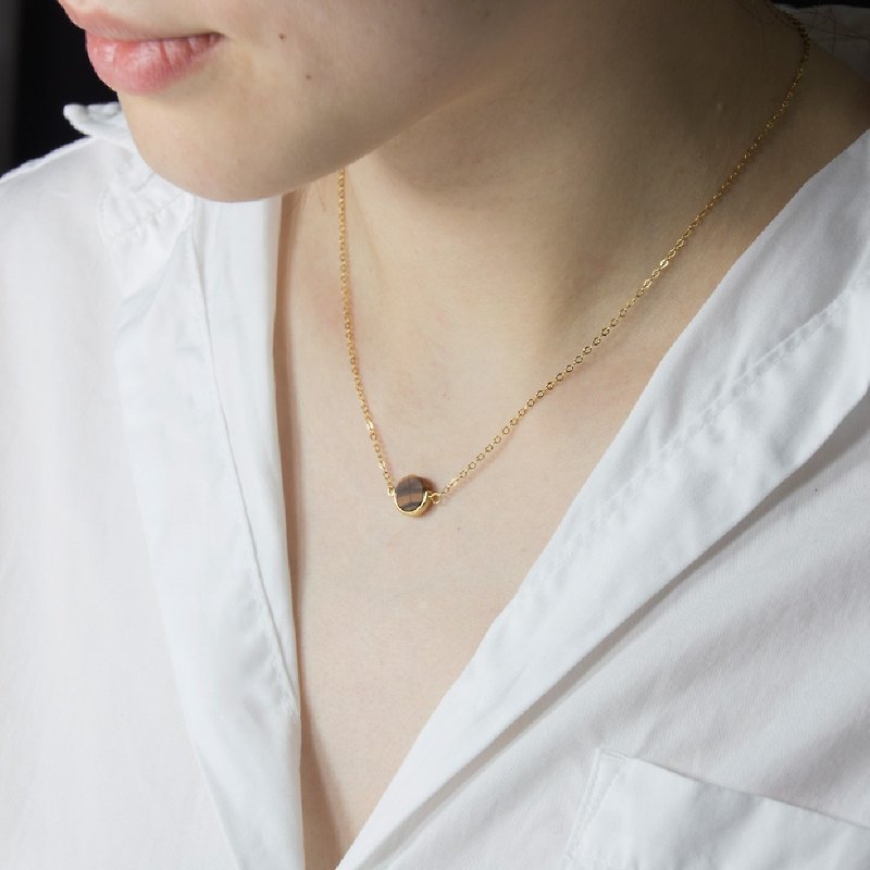 ITW Olive Wood Necklace - Hold You - สร้อยคอ - เงินแท้ สีทอง