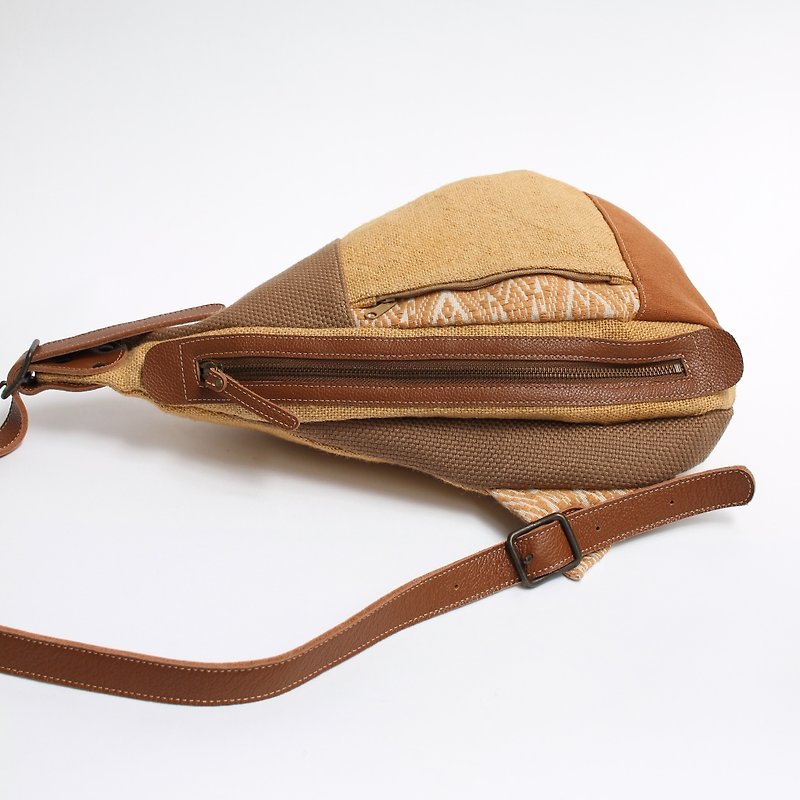 Shoulder bag · beige patchwork - Backpacks - Cotton & Hemp Khaki
