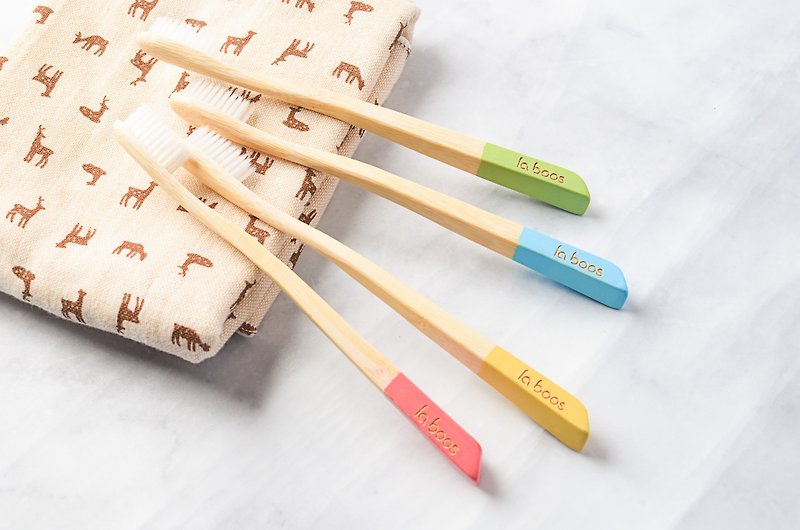 Laboos natural color bamboo toothbrush - four into 20 sets - Other - Bamboo Green